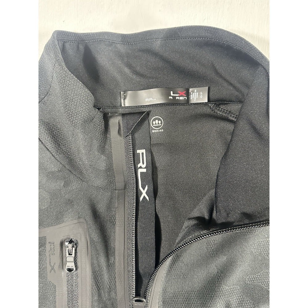 RLX Ralph Lauren Black Wicking 1/4 Zip Golf Athletic Pullover Size Large - Picture 5 of 12